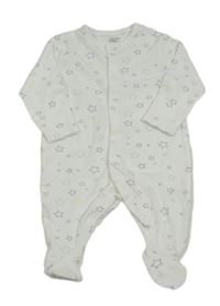 Biely overal s hviezdami