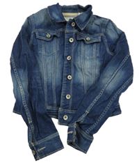 Tmavomodrá riflová bunda s kamínky S. Oliver