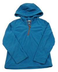 Modrá fleecová funkčná mikina s kapucňou Mountain Warehouse