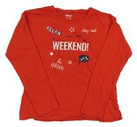 Červené tričko s nápisom Pepperts