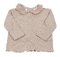 Světlerůžové puntíkaté triko 