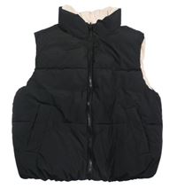 Čierna šušťáková zateplená obojstranná vesta Page one young