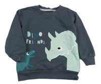 Tmavomodrá mikina s dinosaurami George
