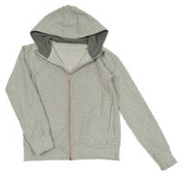 Svetlosivá prepínaci mikina s kapucňou