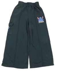 Zeleno-šedé wide leg tepláky se Stitchem Primark