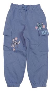 Lila cargo tepláky se Stitch a Angel