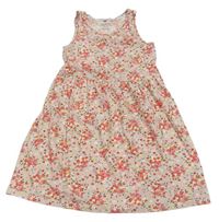 Svetloružové kvetované šaty zn. H&M