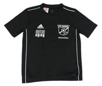 Čierne športové tričko s potlačou Adidas