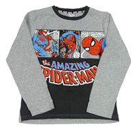 Šedé pyžamové triko se Spidermanem Marvel