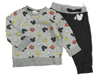 2set - Šedá mikina s Mickeym + tepláky Disney