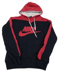 Fuchsiovo-tmavomodrá mikina s kapucí Nike