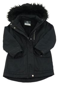 Čierna šušťáková zimná parka s kapucňou George