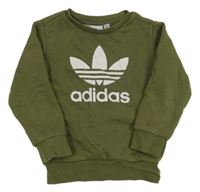 Khaki mikina Adidas