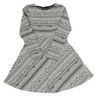 Čierno-biele vzorované šaty Pepperts