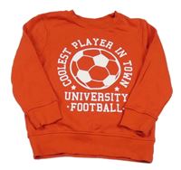 Červená mikina s loptou C&A