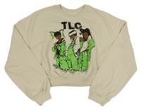 Béžová crop mikina s dievčatkom H&M