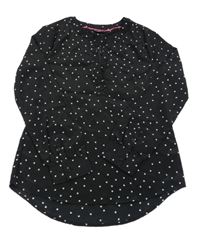 Černá lehká halenka s hvězdami Crash one