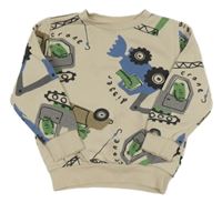 Béžová mikina s bagry a krokodýly F&F