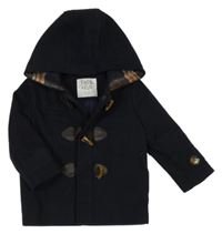 Tmavomodrá podšitá bunda s kapucí F&F