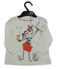 Nové - Smetanové triko s dívkou M&S