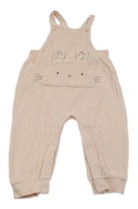 Světlerůžové sametové laclové tepláky se zajícem Next