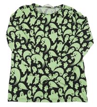 Černé triko s duchy H&M