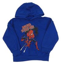 Zafírová mikina so Spidermanem a kapucňou