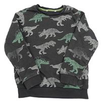 Tmavosivá mikina s dinosaurami M&S