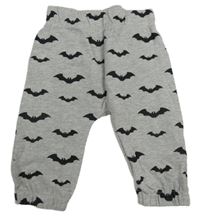 Šedé melírované tepláky s netopýry - Batman George
