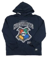 Tmavomodrá mikina s erbem a kapucí - Harry Potter C&A