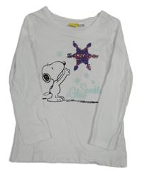 Bílé triko se Snoopym 