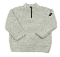 Bielo-čierny žinylkový sveter F&F