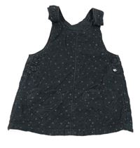 Tmavošedé manšestrové podšité šaty s hvězdičkami C&A