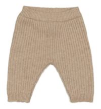 Svetloružové rebrované pletené nohavice George