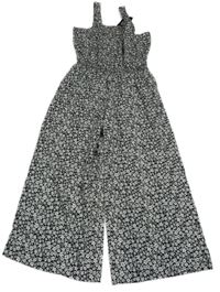 Nové - Černý culottes overal s kytičkami New Look