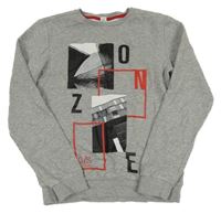 Šedá mikina s potiskem s. Oliver 