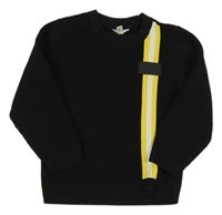 Čierna vzorovaná mikina s prúžkami River Island