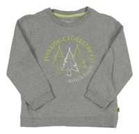 Sivá melírovaná mikina so stromami Mitch&Son