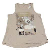 Svetloružový top s potlačou Garcia