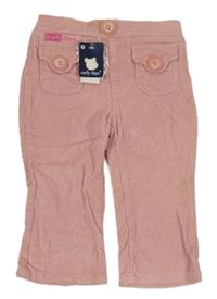 Nové - Světlerůžové manšestrové kalhoty Early Days