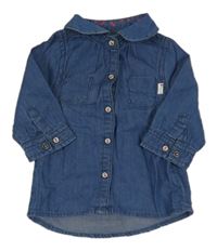 Tmavomodrá rifľová blúzka Kiabi