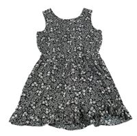 Čierny kvietkovany letný overal Next