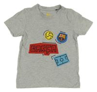 Šedé melírované fotbalové tričko FCB