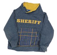 Modrá mikina s klokankou a komínovým golierom Pep&Co.