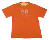 Oranžové tričko s nápisem vel. 176