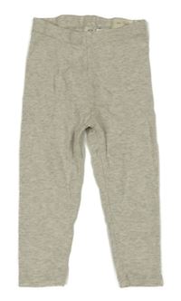 Sivé melírované rebrované legíny H&M