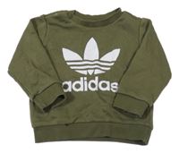 Khaki mikina s logom Adidas