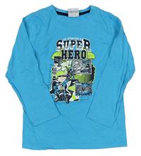 Azurové tričko so Super Hero Topolino
