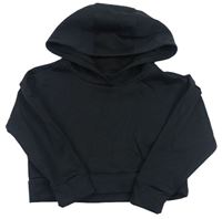 Čierna oversize crop mikina s kapucňou Adidas