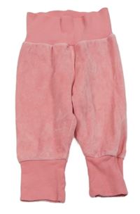 Růžové sametové tepláky H&M